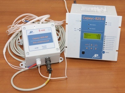 Сириус-825-Ф — устройство релейной защиты и автоматики фидера контактной сети, фидера тупиковой ветки, фидера соединительной ветки