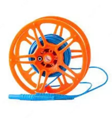 WAPRZ015BUBBSZ — провод измерительный 15м на катушке с разъёмами "банан" голубой