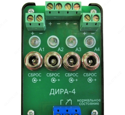 ДИРА-4/12 — 4-х канальный датчик индикации разряда аккумуляторов многократного действия, 12В