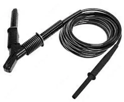 WAPRZ1X8BLKROE15KV — провод измерительный 1,8м экранированный с разъемом "банан" и зажимом "крокодил" 15кВ черный