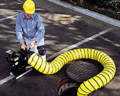 SHT-50 — портативный вентилятор для продувки колодцев на мобильной регулируемой стойке