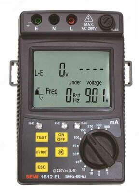 1612 EL — цифровой измеритель параметров устройств защитного отключения
