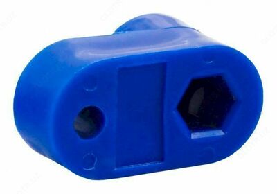 Изолятор угловой для "О" шины синий