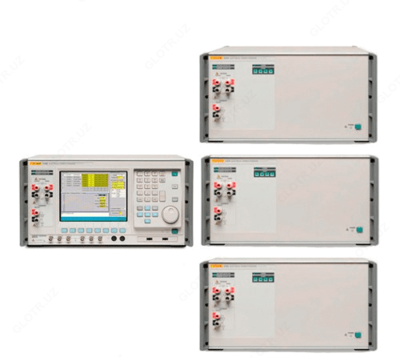 Fluke 6140B — четырехфазная система (один основной эталон Fluke 6100B и три вспомогательных эталона Fluke 6101B)
