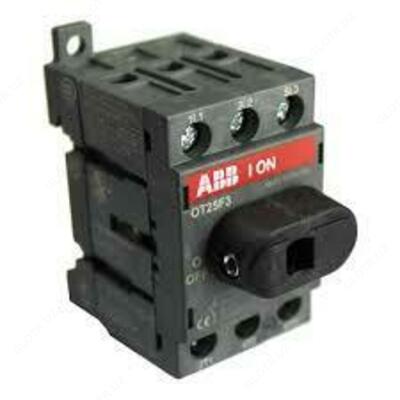 Рубильник OT25F4N2 до 25А 4х-полюсный для установки на DIN-рейку или монтажную плату (с резерв. ручкой)