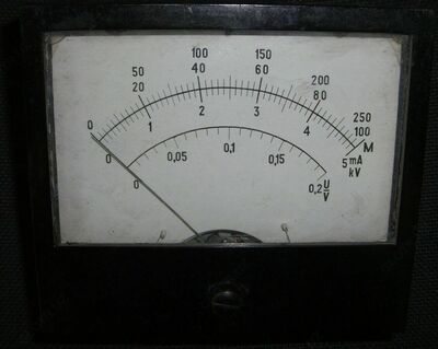 Aмпeрмeтр/вольтметр Ц423
