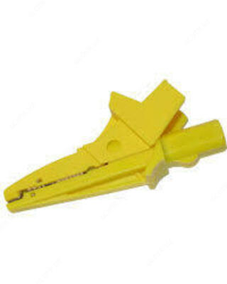 K02 — зажим "крокодил" изолированный жёлтый