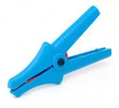 WAKROBU20K02 — зажим "Крокодил" изолированный голубой K02