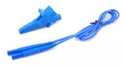 WAPRKRBUBRU — комплект провод измерительный 1,2 м и зажим "Крокодил" голубой