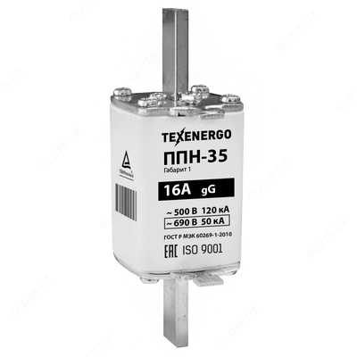 Плавкая вставка ППН35 16А габарит 1