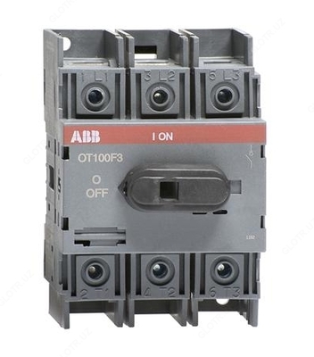 Рубильник OT125F3 до 125А 3х-полюсный для установки на DIN-рейку или монтажную плату (с резерв. ручкой)
