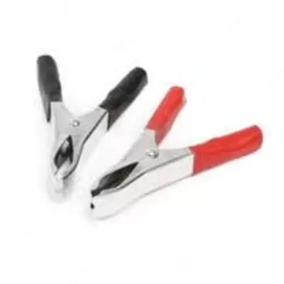 A25C — комплект зажимов крокодил красный и черный (2 штуки)