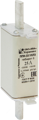 Плавкая вставка ППН33 25А габарит 0