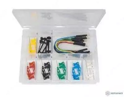 6800-12 — комплект микрозажимов с проводами в пластиковом кейсе