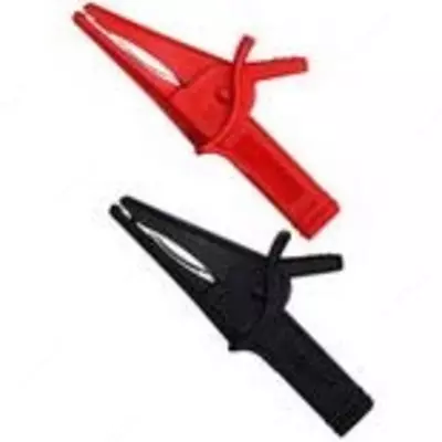 FC-A24 — комплект зажимов крокодил (красный и черный)