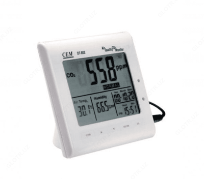 DT-802 — анализатор качества воздуха настольный с часами и календарем